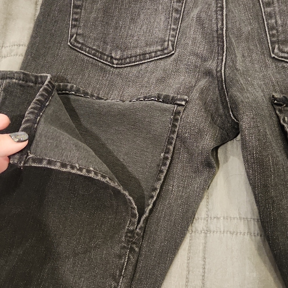 AG Adriano Goldschmied "The Jodi Crop" Black Hi-rise Flare Crop Jeans Size 29! - Picture 7 of 11